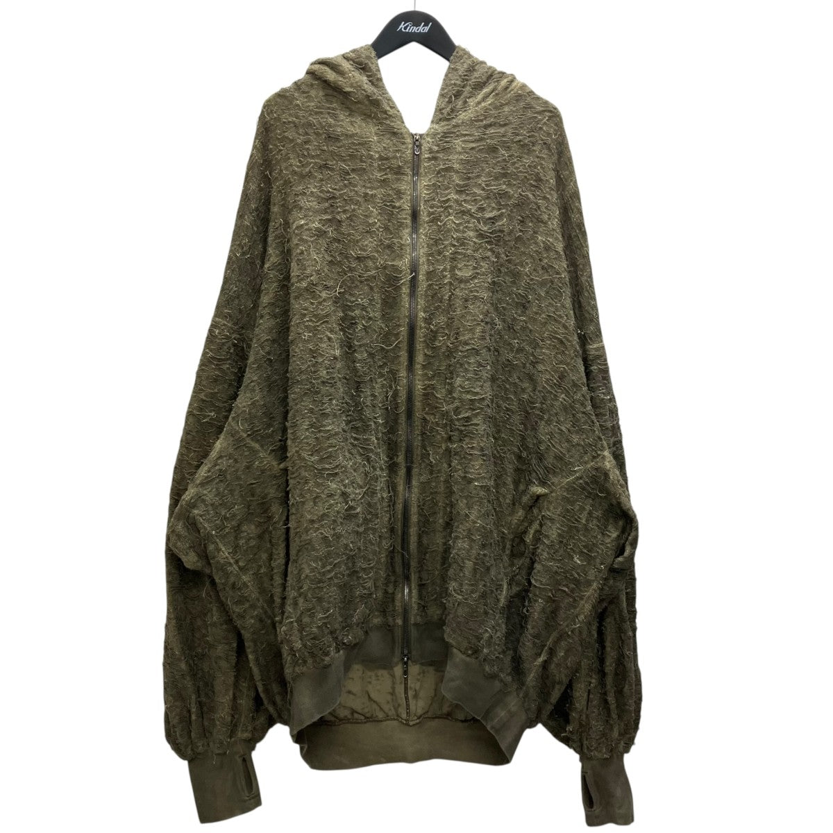 JULIUS 26SS COTTON PILE JACQUARD ZIP UP HOODIE ジップパーカー 古着・中古-1枚目のアイテム画像