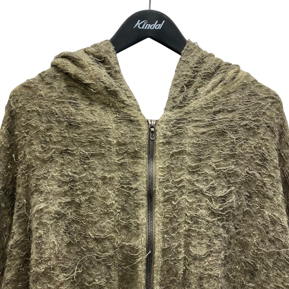 JULIUS 26SS COTTON PILE JACQUARD ZIP UP HOODIE ジップパーカー 古着・中古-2枚目のアイテム画像