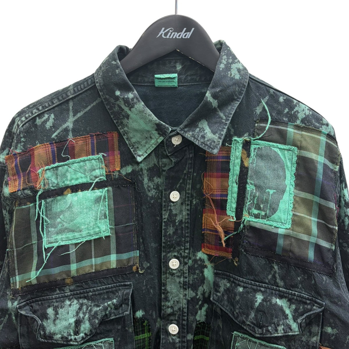 KIDILL×EDWIN パッチワークデニムシャツ 古着・中古-2枚目のアイテム画像