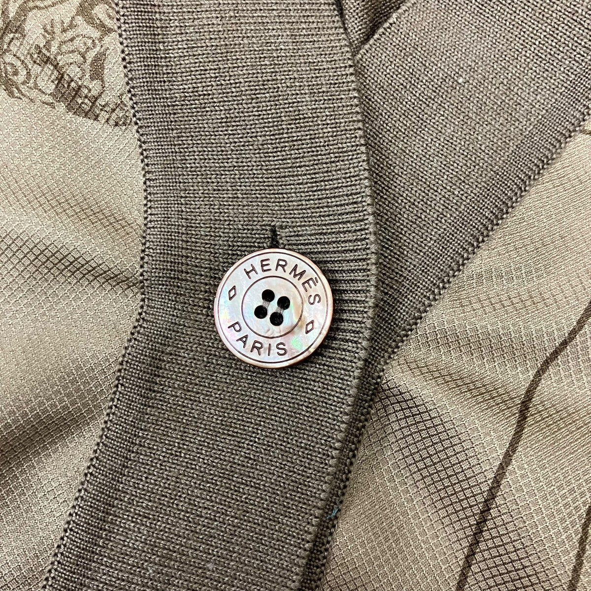 HERMES ツイルレーヌ カーディガン 古着・中古-6枚目のアイテム画像