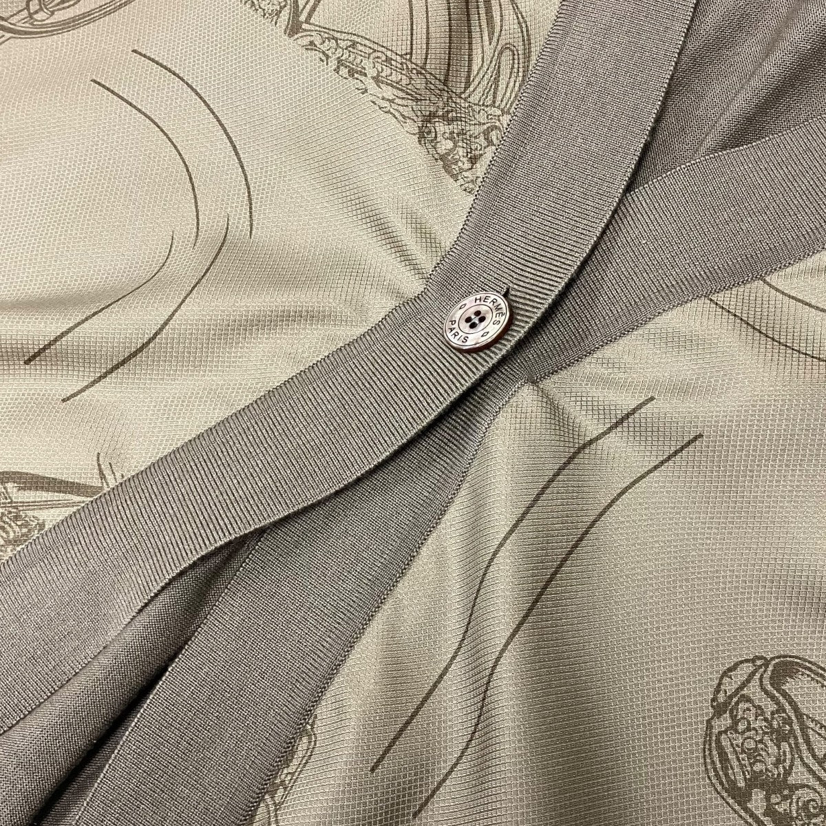 HERMES ツイルレーヌ カーディガン 古着・中古-7枚目のアイテム画像