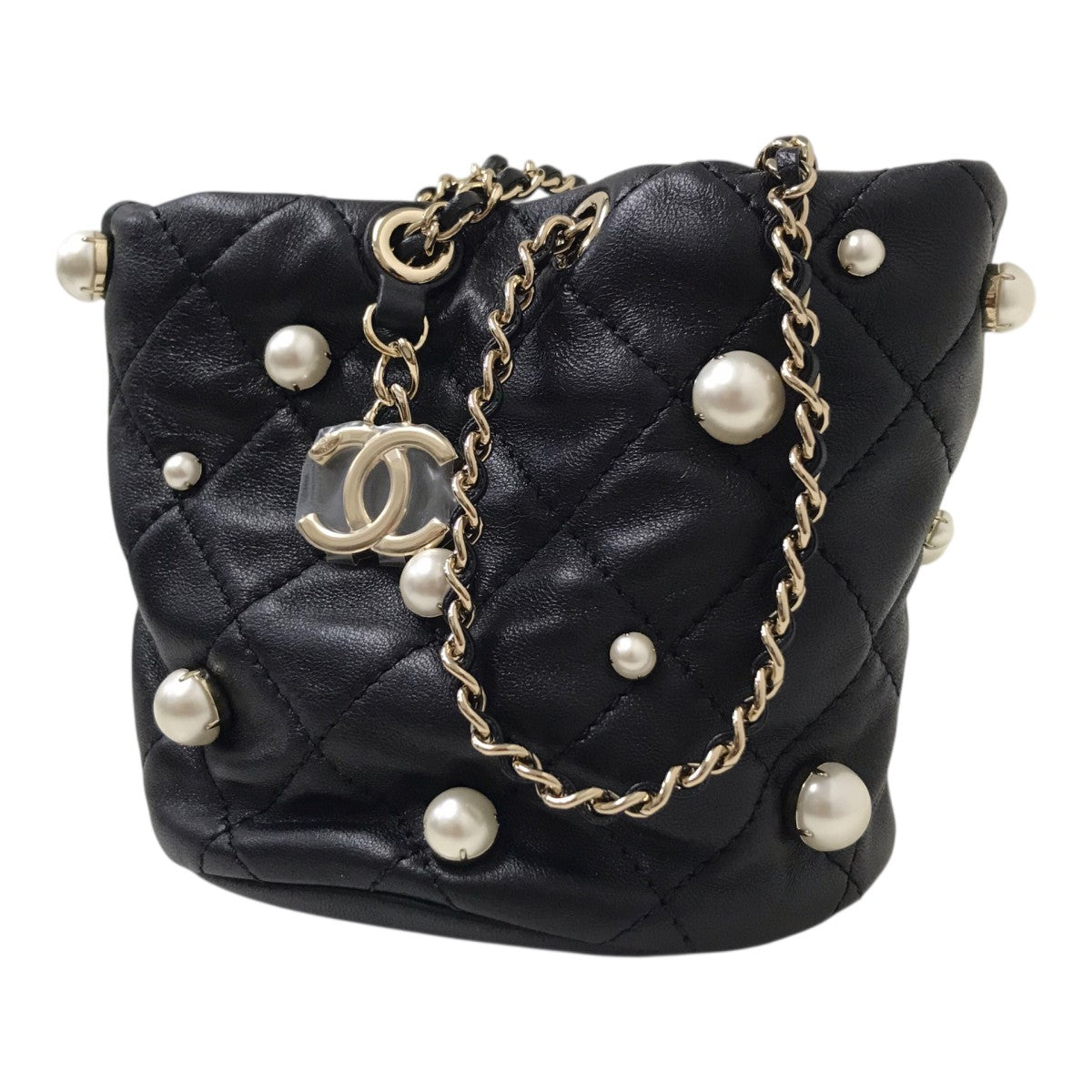 CHANEL パールバスケットバッグ 古着・中古-1枚目のアイテム画像
