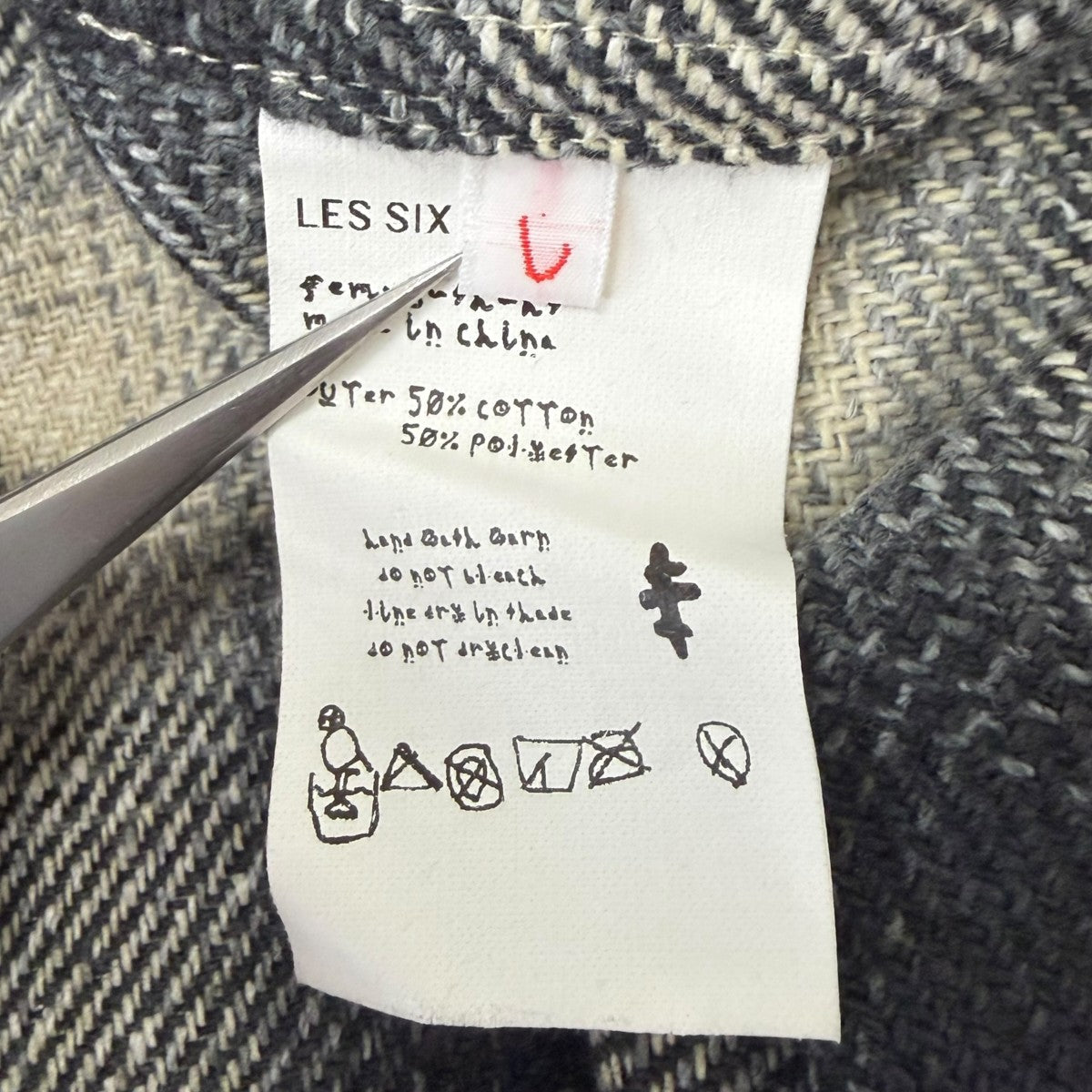 LES SIX フランネルシャツ 古着・中古-5枚目のアイテム画像