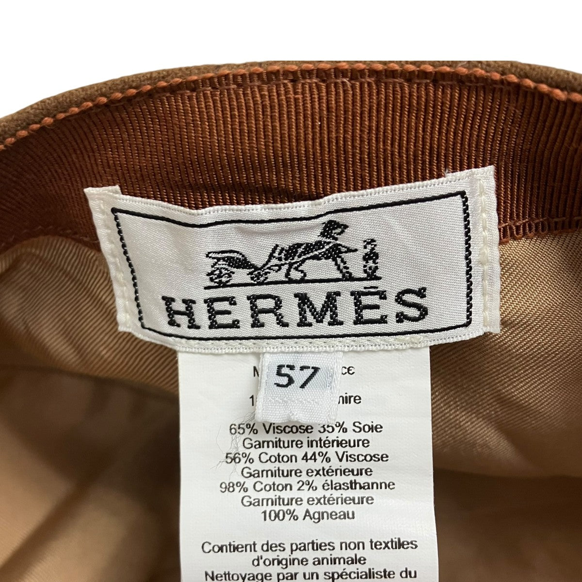 HERMES キャップ 古着・中古-9枚目のアイテム画像