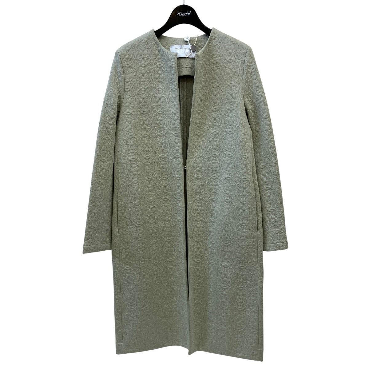 HARRIS WHARF LONDON ノーカラーコートA1255PEA 古着・中古-1枚目のアイテム画像