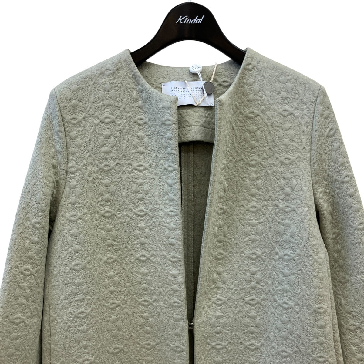HARRIS WHARF LONDON ノーカラーコートA1255PEA 古着・中古-3枚目のアイテム画像
