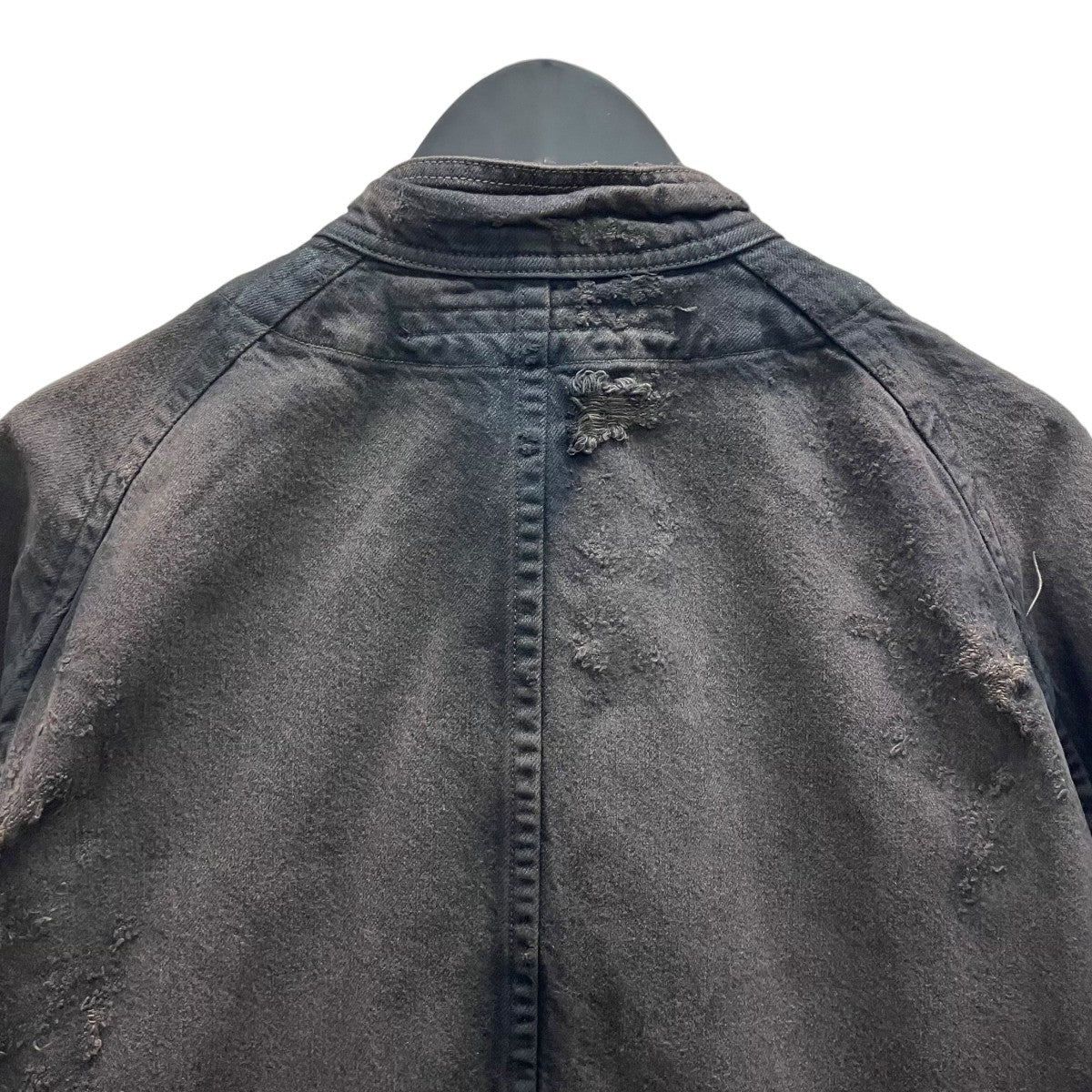 JULIUS 25AW 12OZ DENIM BLOUSON D．BRW ガスマスクジャケット 古着・中古-4枚目のアイテム画像