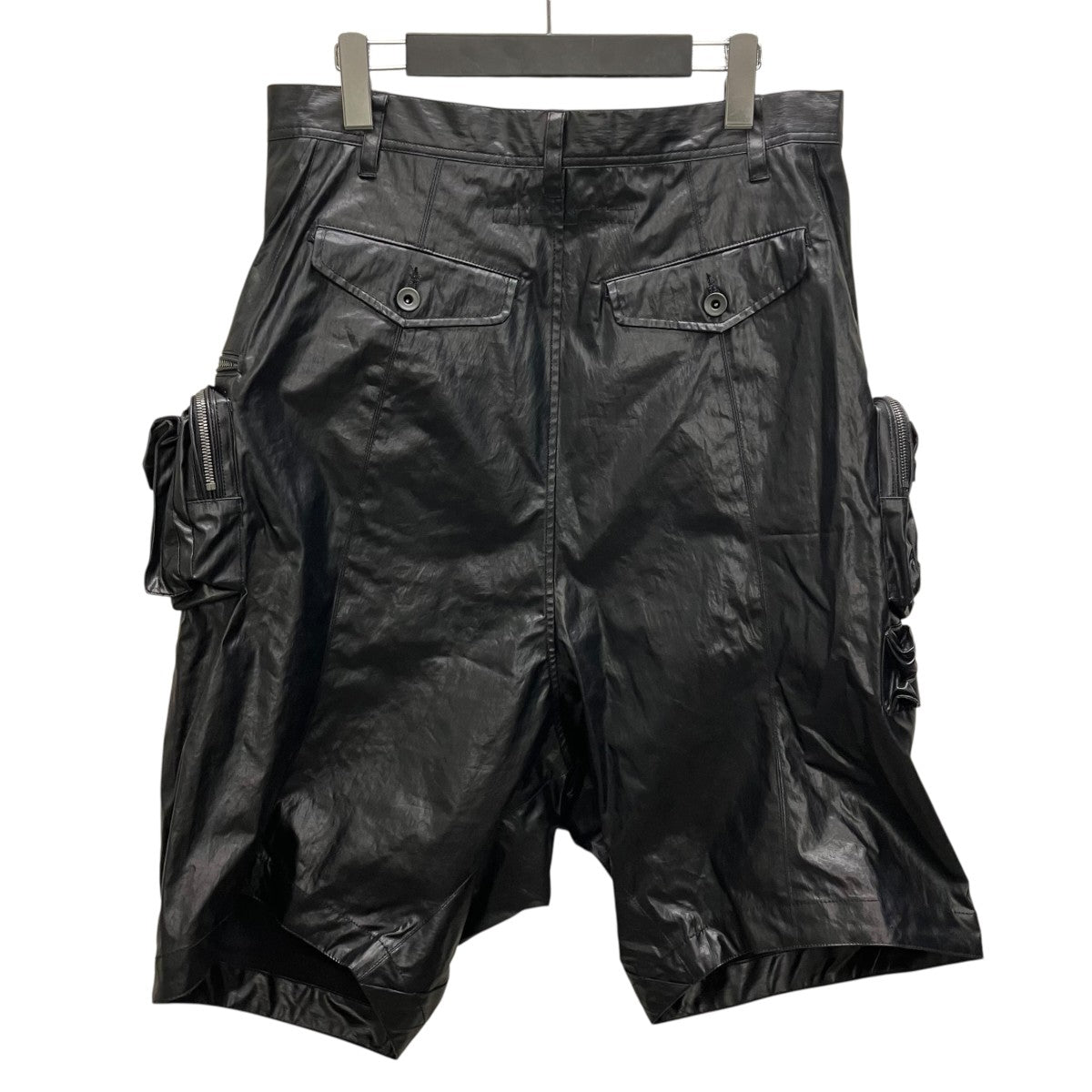JULIUS 26SS LAMINATED CLOTH PANTS BLK ショートパンツ 古着・中古-2枚目のアイテム画像