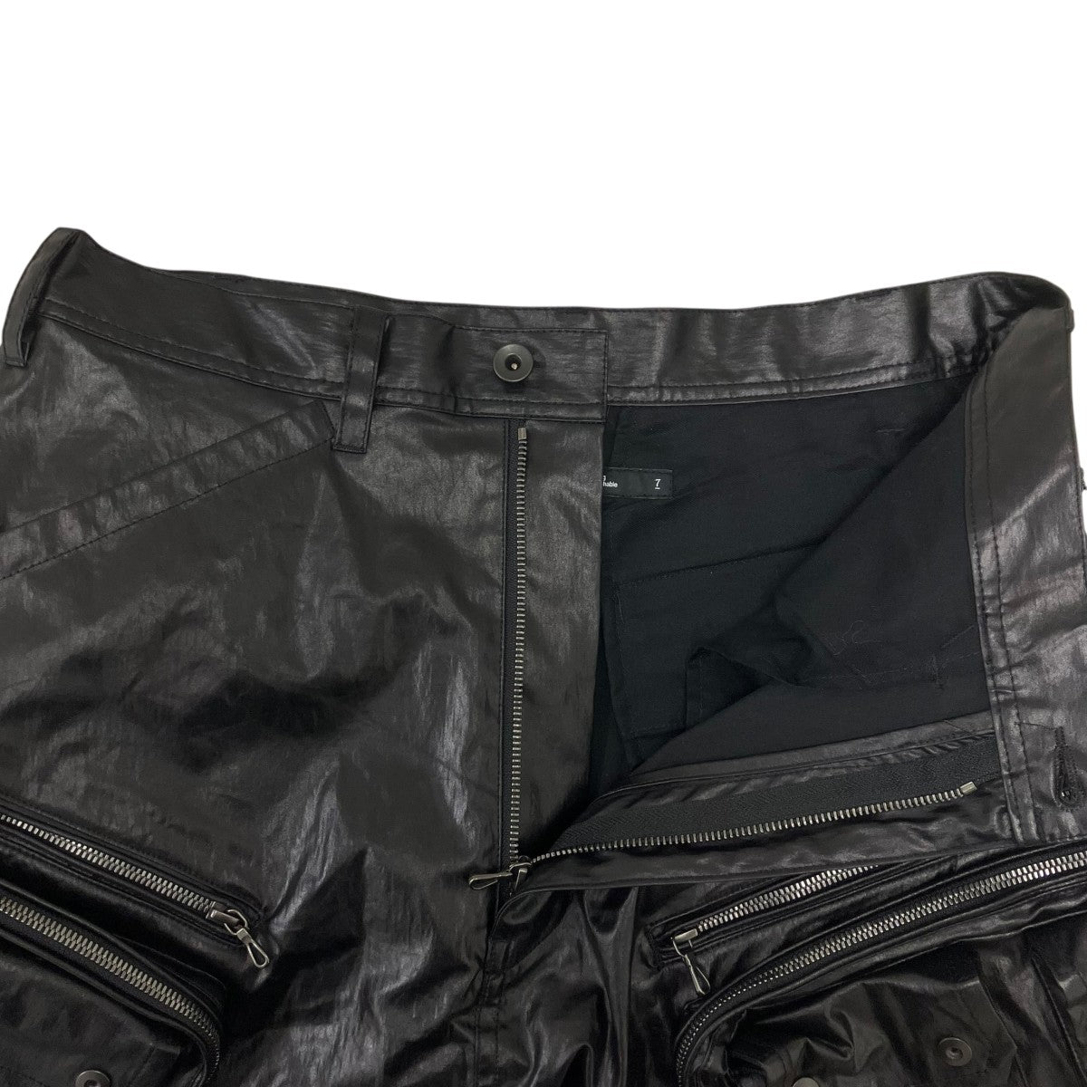 JULIUS 26SS LAMINATED CLOTH PANTS BLK ショートパンツ 古着・中古-3枚目のアイテム画像