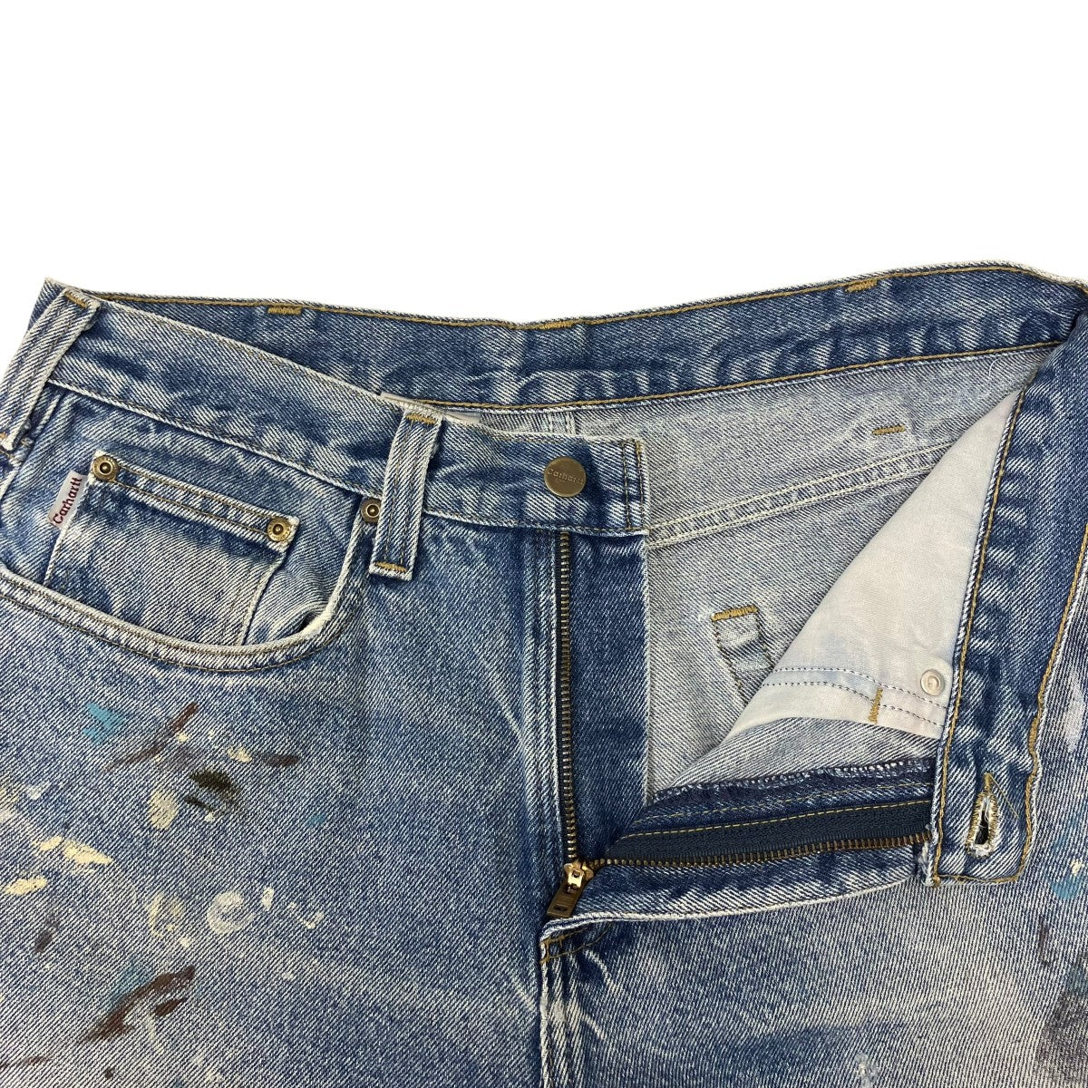 ペイント加工デニムパンツ