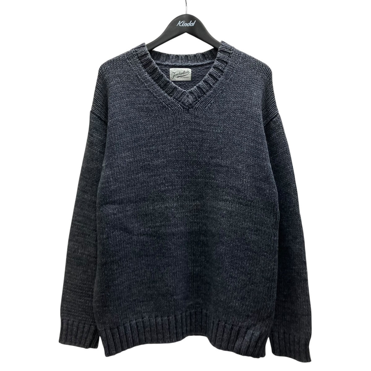 V NECK COTTON KNITVネックニット