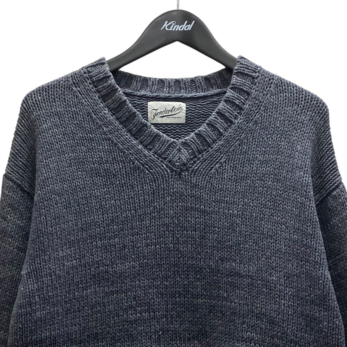 V NECK COTTON KNITVネックニット
