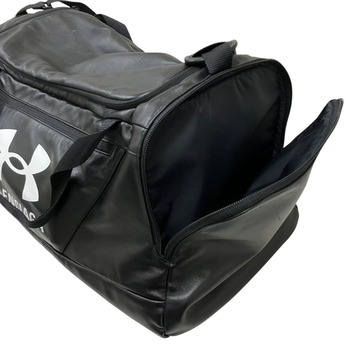 BALENCIAGA×UNDER ARMOUR GYM BAG SMOOTH GLAMOUR LATHER BG BLACK レザージムバッグ 古着・中古-6枚目のアイテム画像