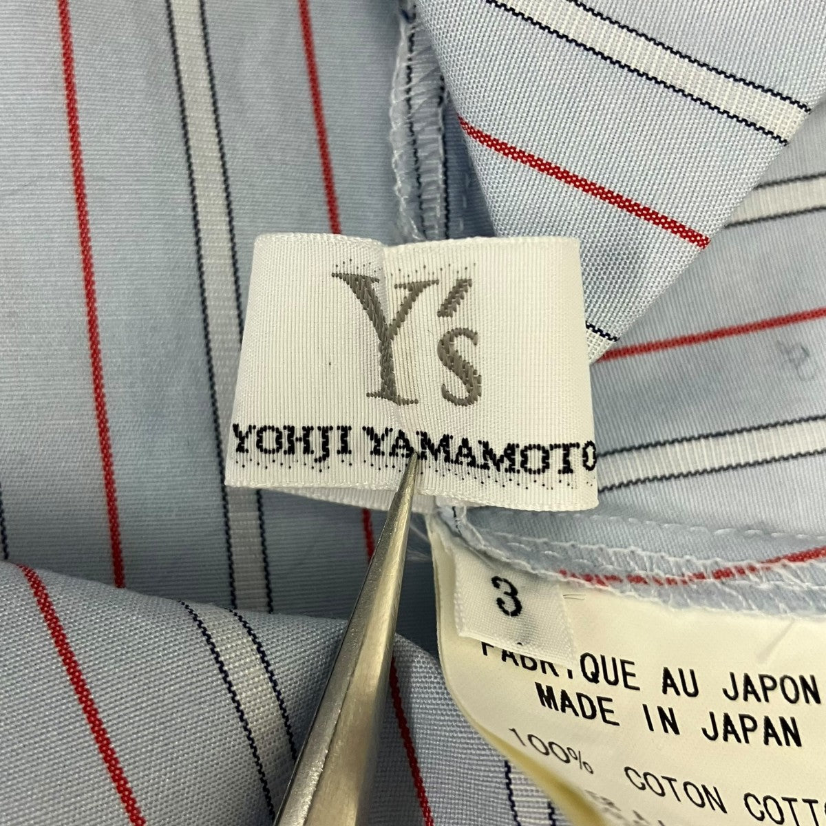 Y’s ストライプシャツ 古着・中古-6枚目のアイテム画像