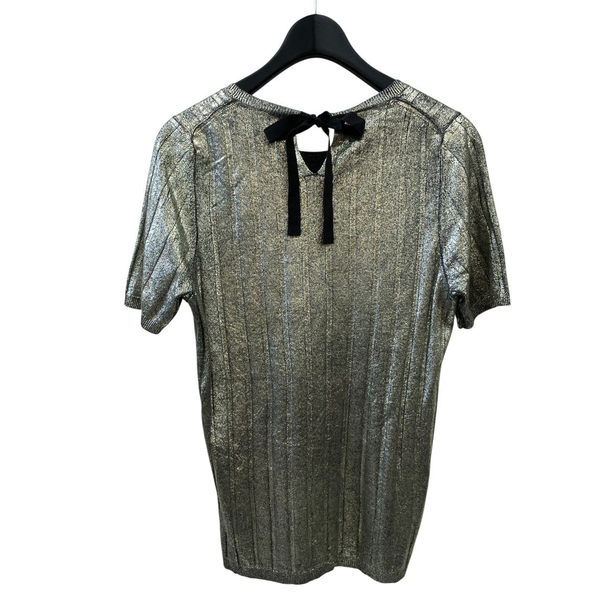 JIL SANDER NAVY 箔プリントシルクカシミヤニットJDZ676A 古着・中古-2枚目のアイテム画像