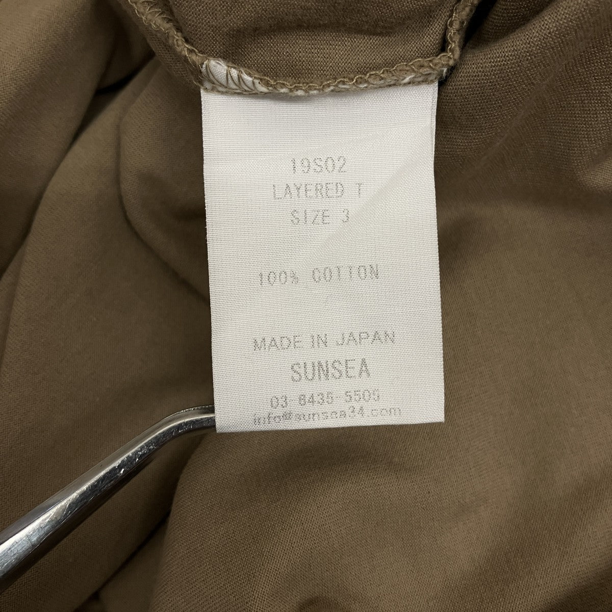 SUNSEA 半袖Tシャツ19S02 古着・中古-4枚目のアイテム画像