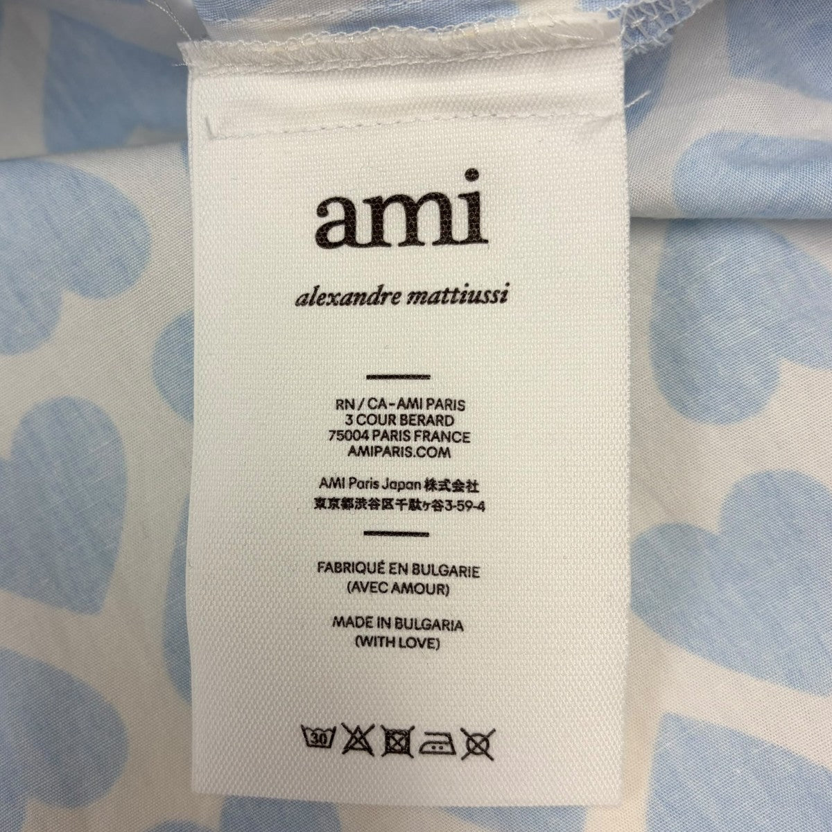 AMI Alexandre Mattiussi ハート総柄シャツ 古着・中古-7枚目のアイテム画像