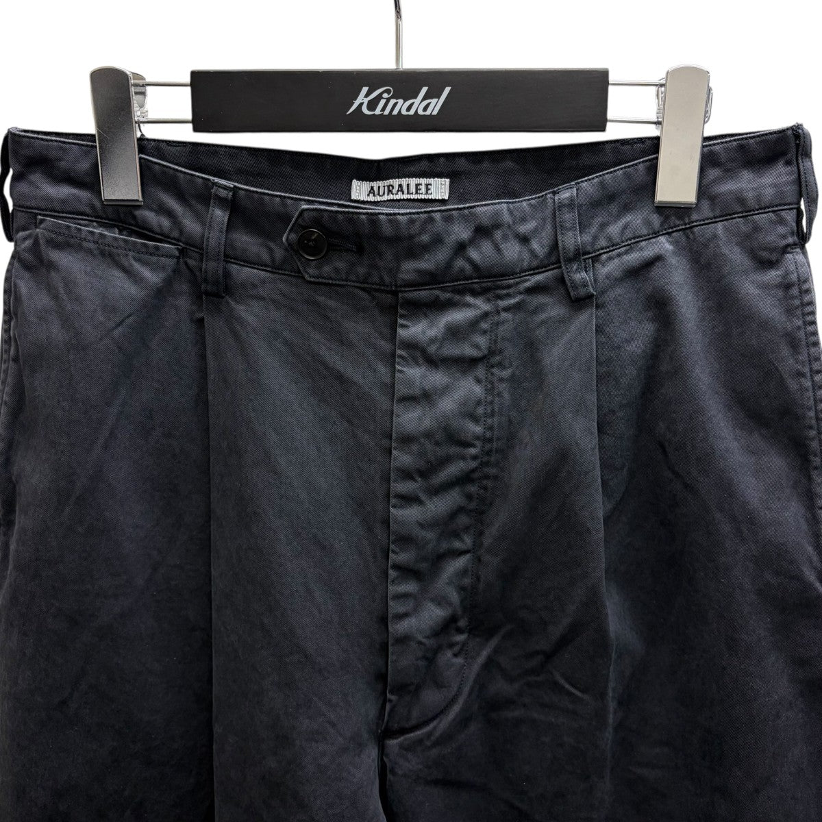 AURALEE 26SS GARMENT-DYED FINX LIGHT CHINO ONE-TUCK WIDE PANTS チノワイドパンツ 古着・中古-2枚目のアイテム画像