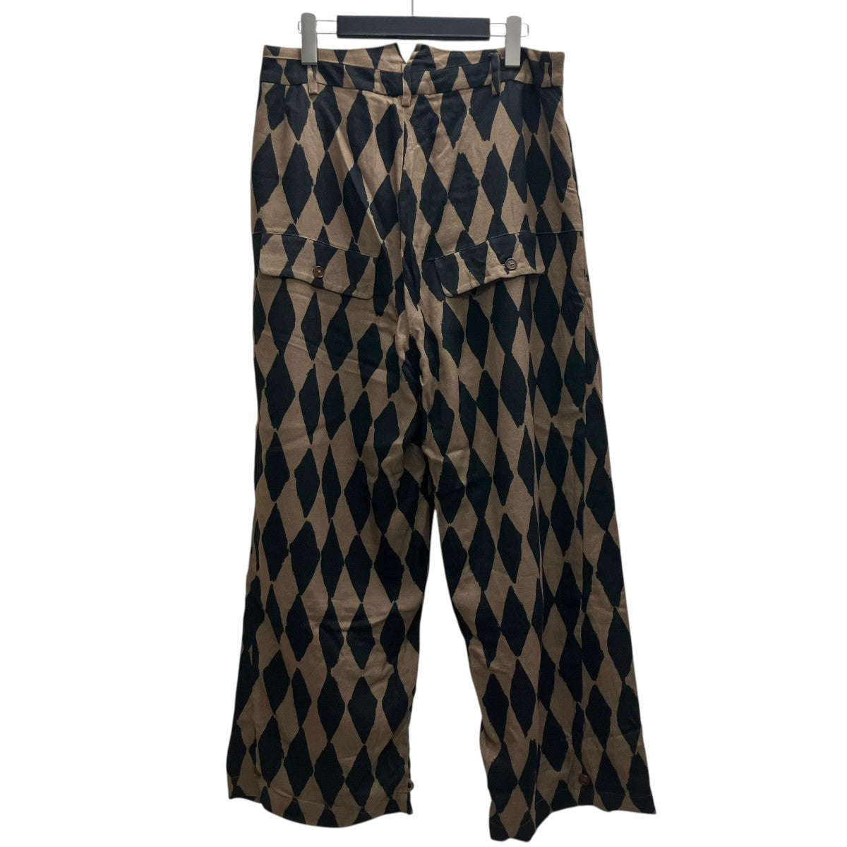 ALEKSANDR MANAMIS BUTTION LEG LOOSE PANTS ワイドパンツ 古着・中古-2枚目のアイテム画像