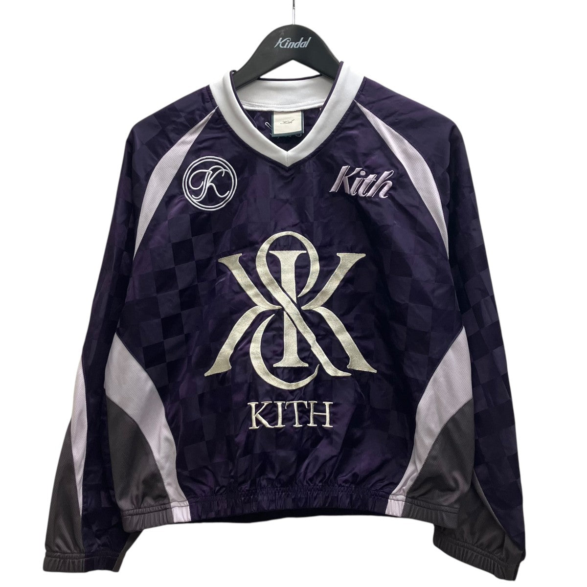 KITH Checkered Satin Dayton Combo Pullover ゲームシャツ 古着・中古-1枚目のアイテム画像