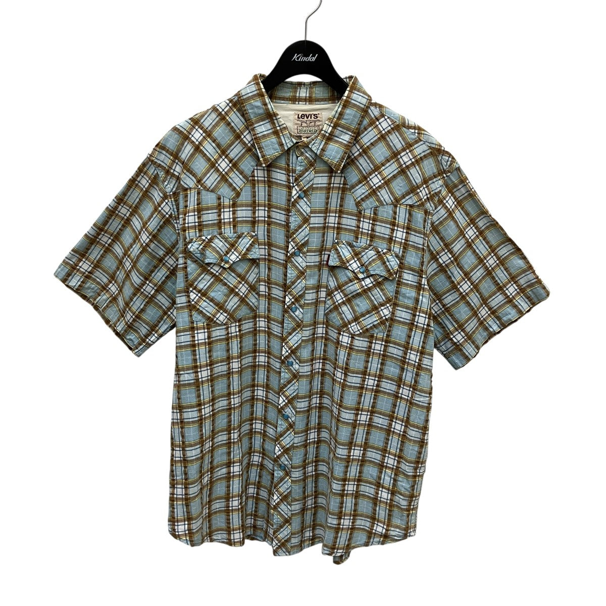LEVI’S チェックサッカー半袖シャツ 古着・中古-1枚目のアイテム画像