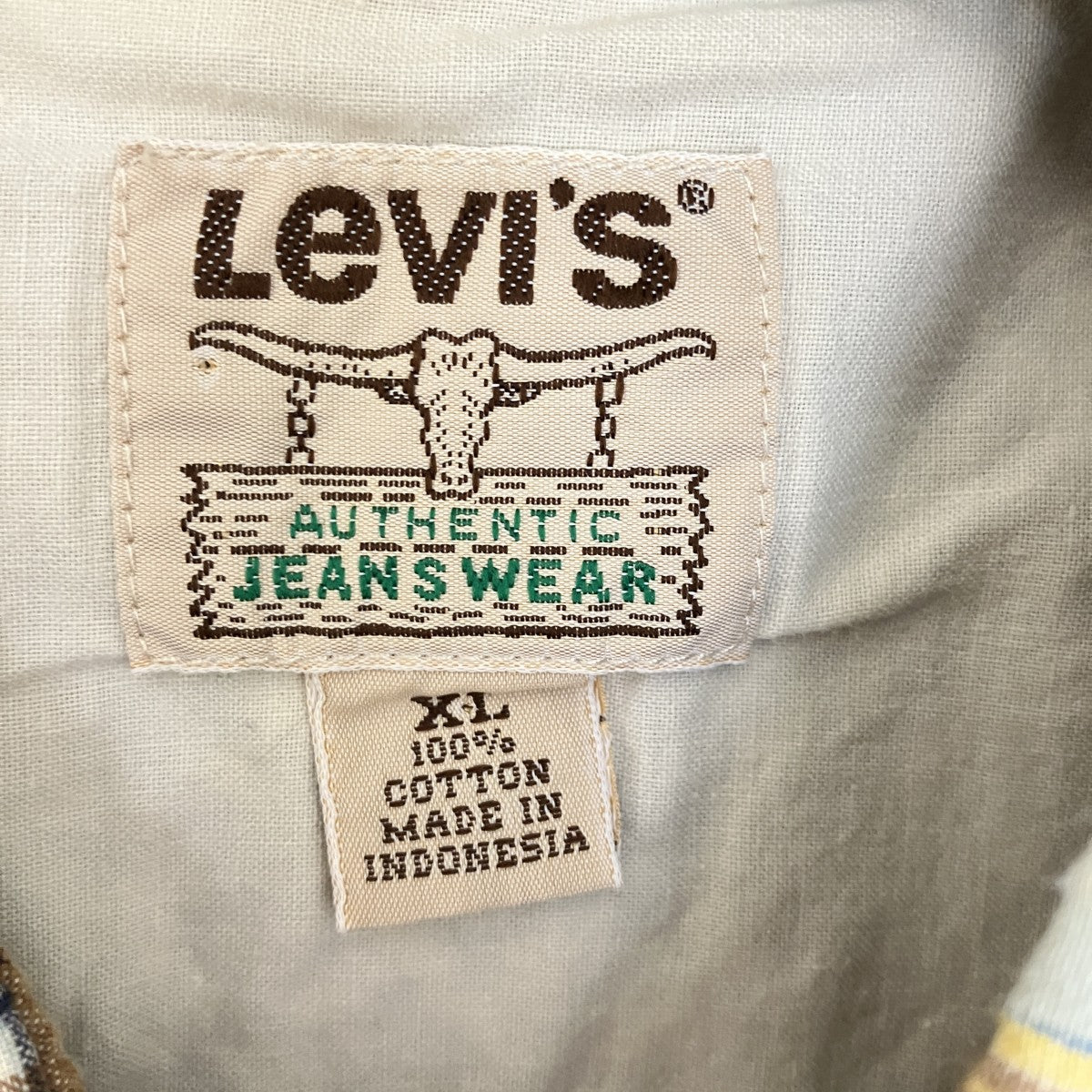 LEVI’S チェックサッカー半袖シャツ 古着・中古-5枚目のアイテム画像