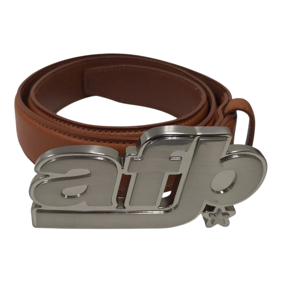 afb BUCKLE BELTロゴレザーベルト 古着・中古-1枚目のアイテム画像