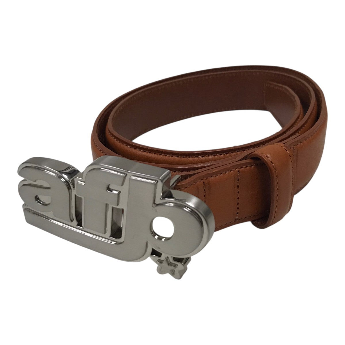 afb BUCKLE BELTロゴレザーベルト 古着・中古-2枚目のアイテム画像