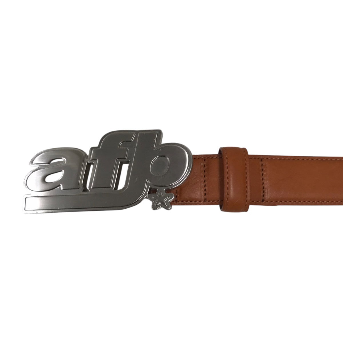 afb BUCKLE BELTロゴレザーベルト 古着・中古-3枚目のアイテム画像