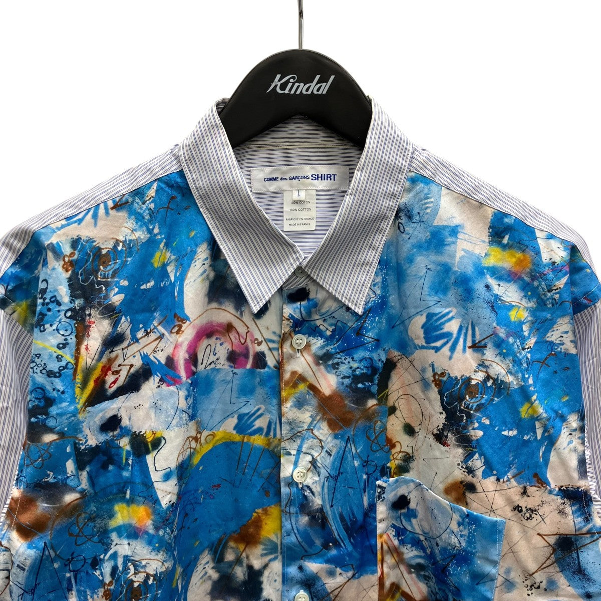 COMME des GARCONS SHIRT 総柄シャツ 古着・中古-2枚目のアイテム画像