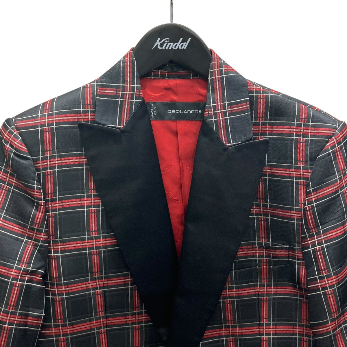 DSQUARED2 チェックテーラードジャケット 古着・中古-2枚目のアイテム画像