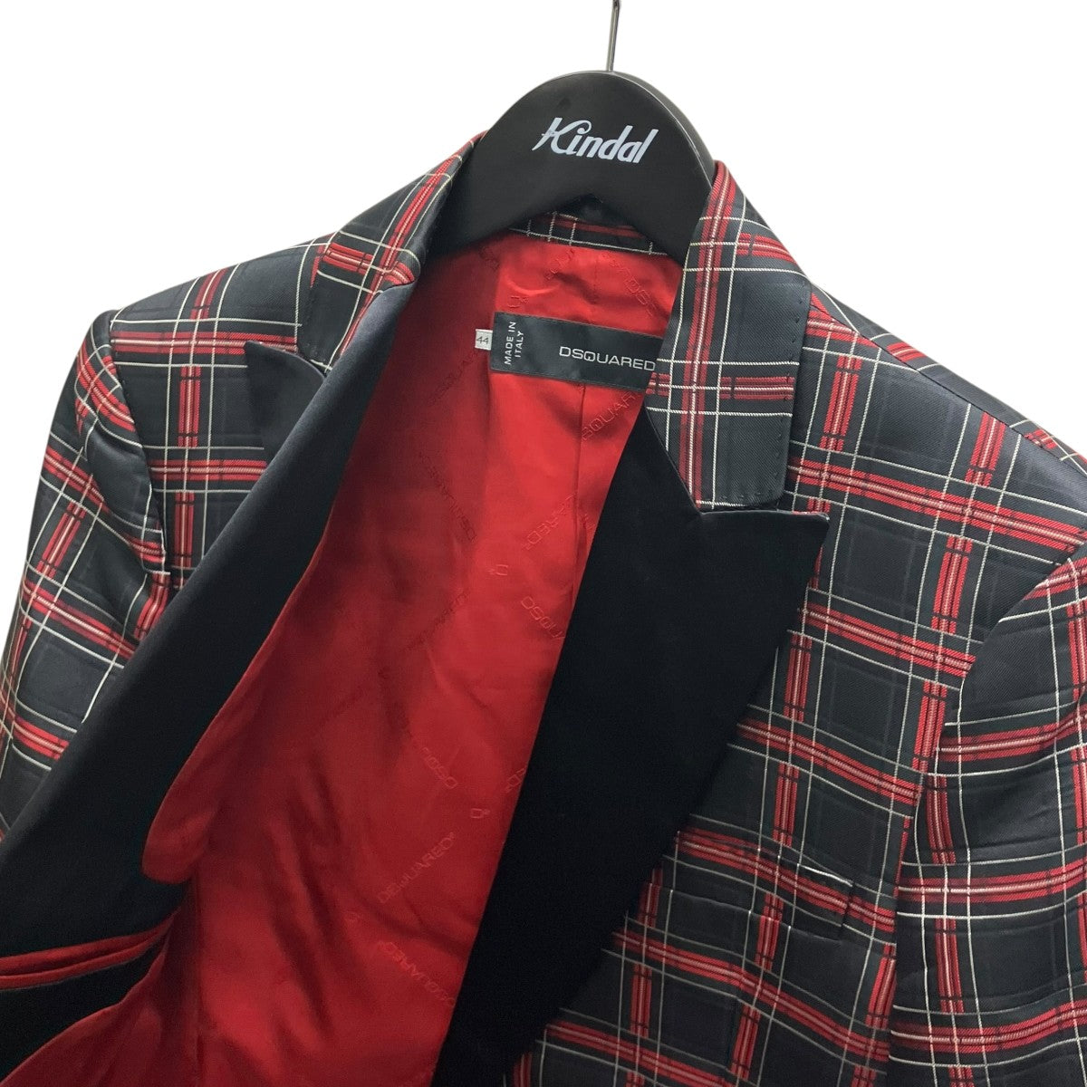 DSQUARED2 チェックテーラードジャケット 古着・中古-5枚目のアイテム画像