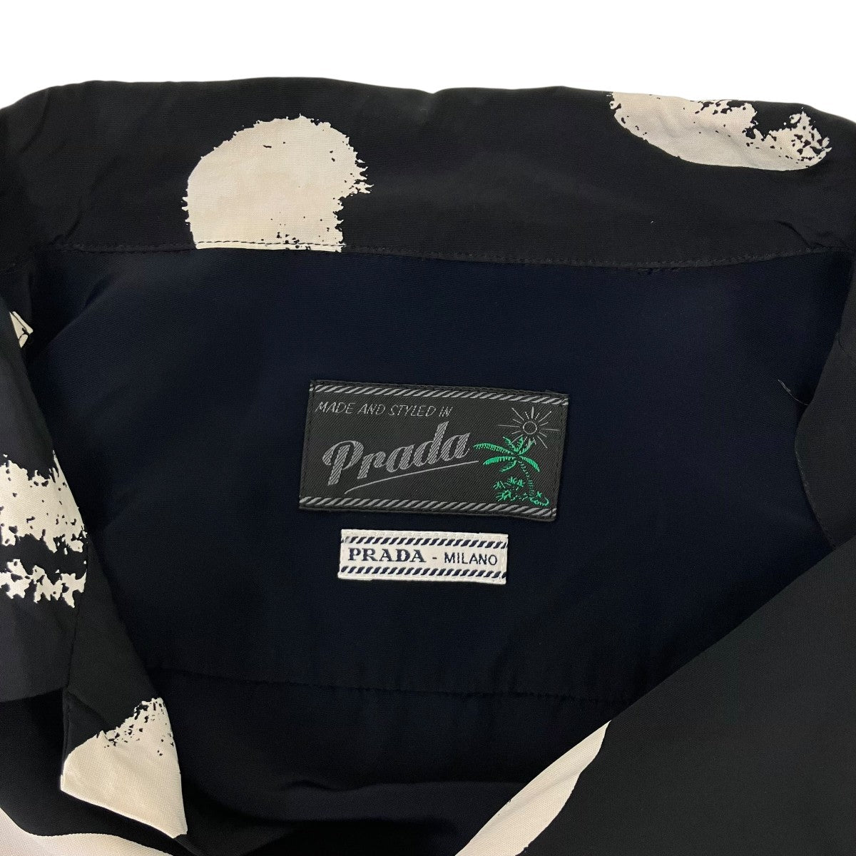 PRADA(プラダ) ボタニカル柄 ハワイアンアロハ長袖シャツ UCM934 S141