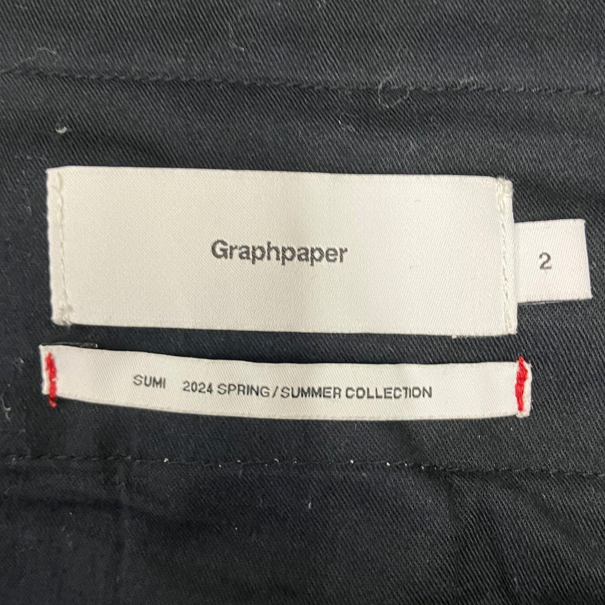 Graphpaper Scale Off Gabardine Two Tuck Wide Trousers タックワイドパンツ 古着・中古-5枚目のアイテム画像