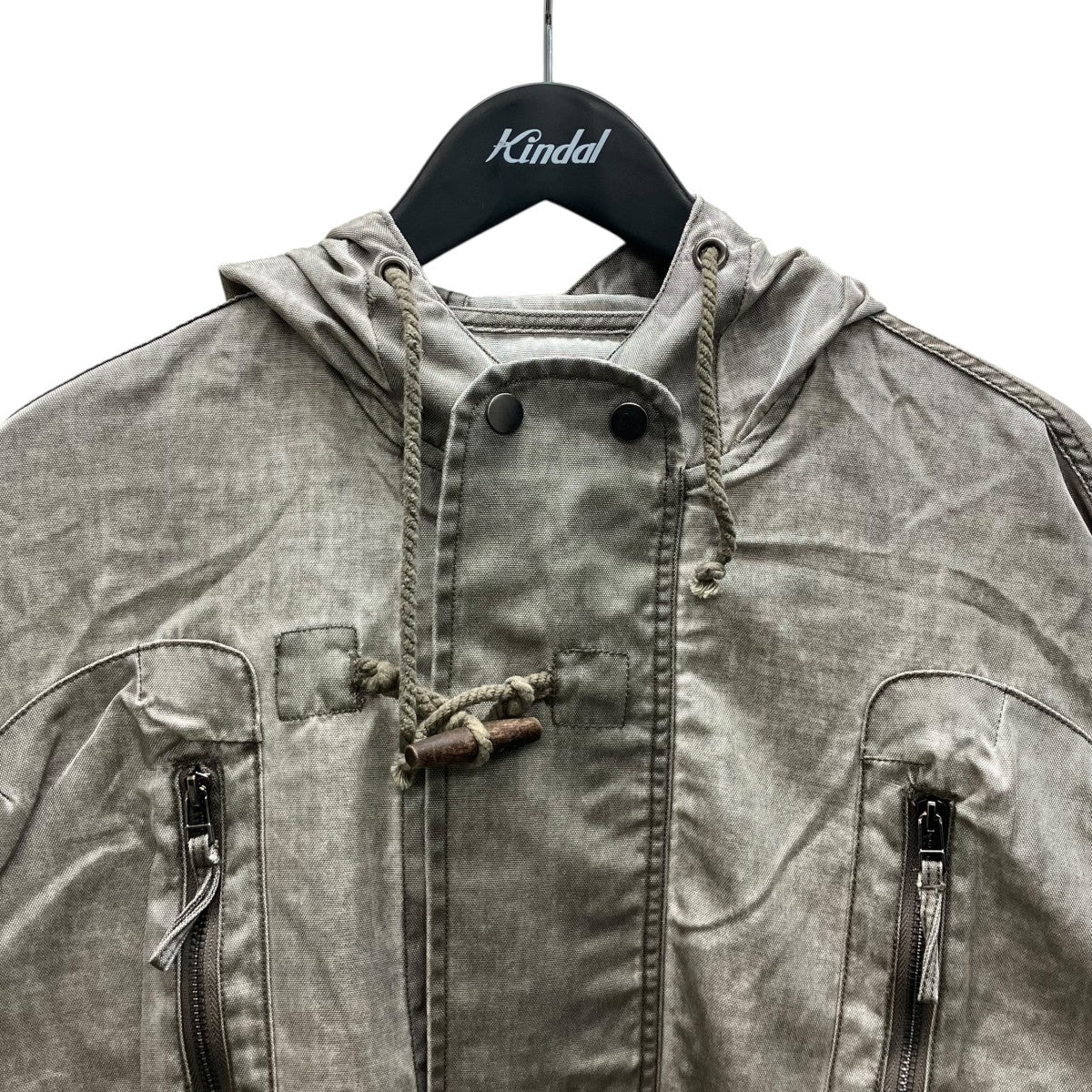 BRAIN DEAD WASHED RIPSTOP TOGLE JACKET トグルボタンジャケット 古着・中古-2枚目のアイテム画像