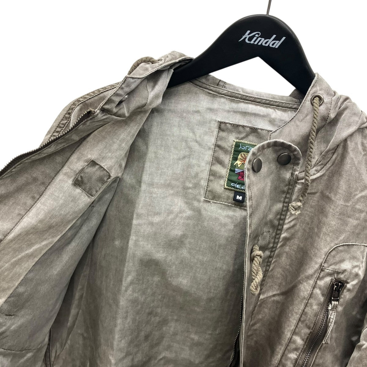 BRAIN DEAD WASHED RIPSTOP TOGLE JACKET トグルボタンジャケット 古着・中古-4枚目のアイテム画像