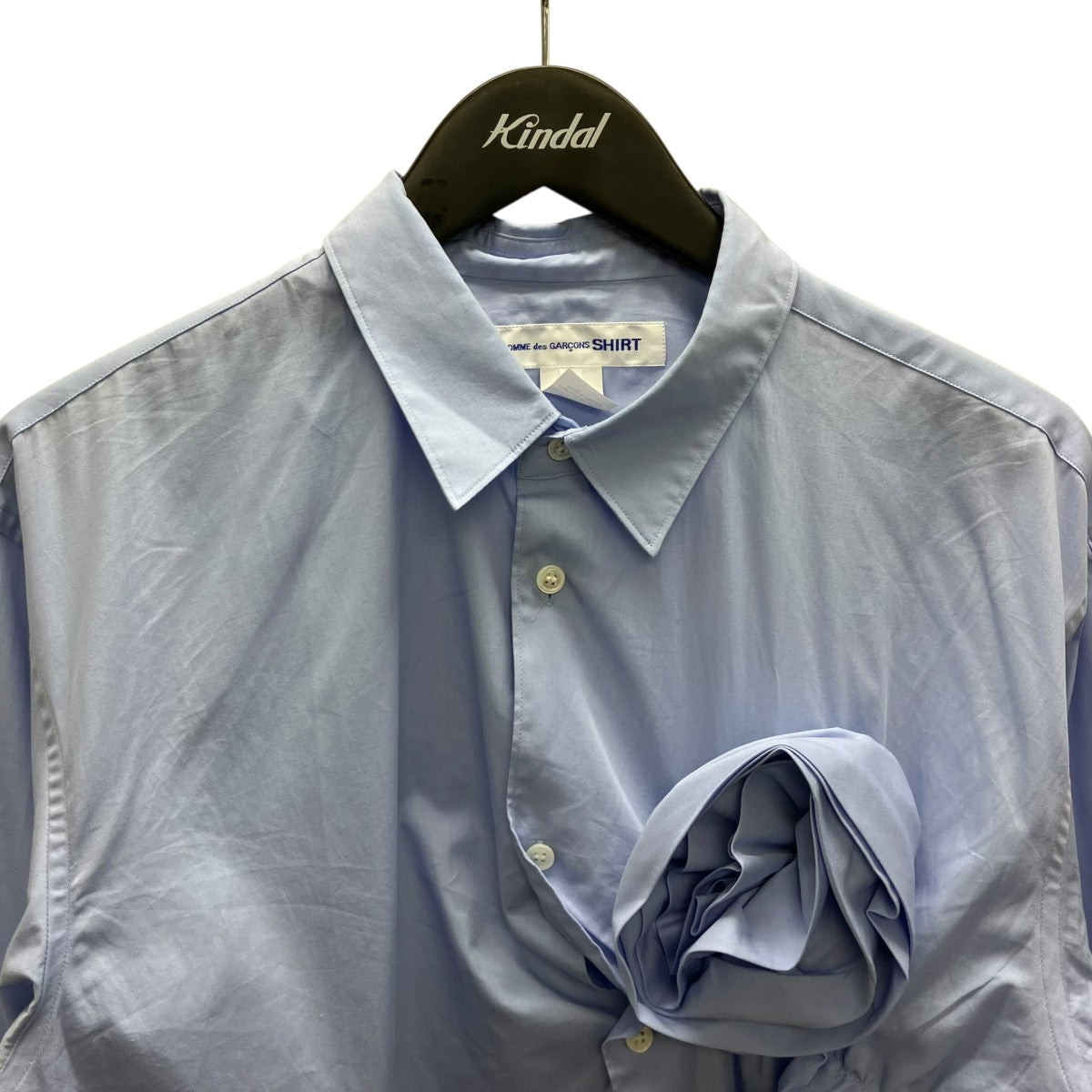 COMME des GARCONS SHIRT Rose Applique Shirt 長袖シャツ 古着・中古-2枚目のアイテム画像