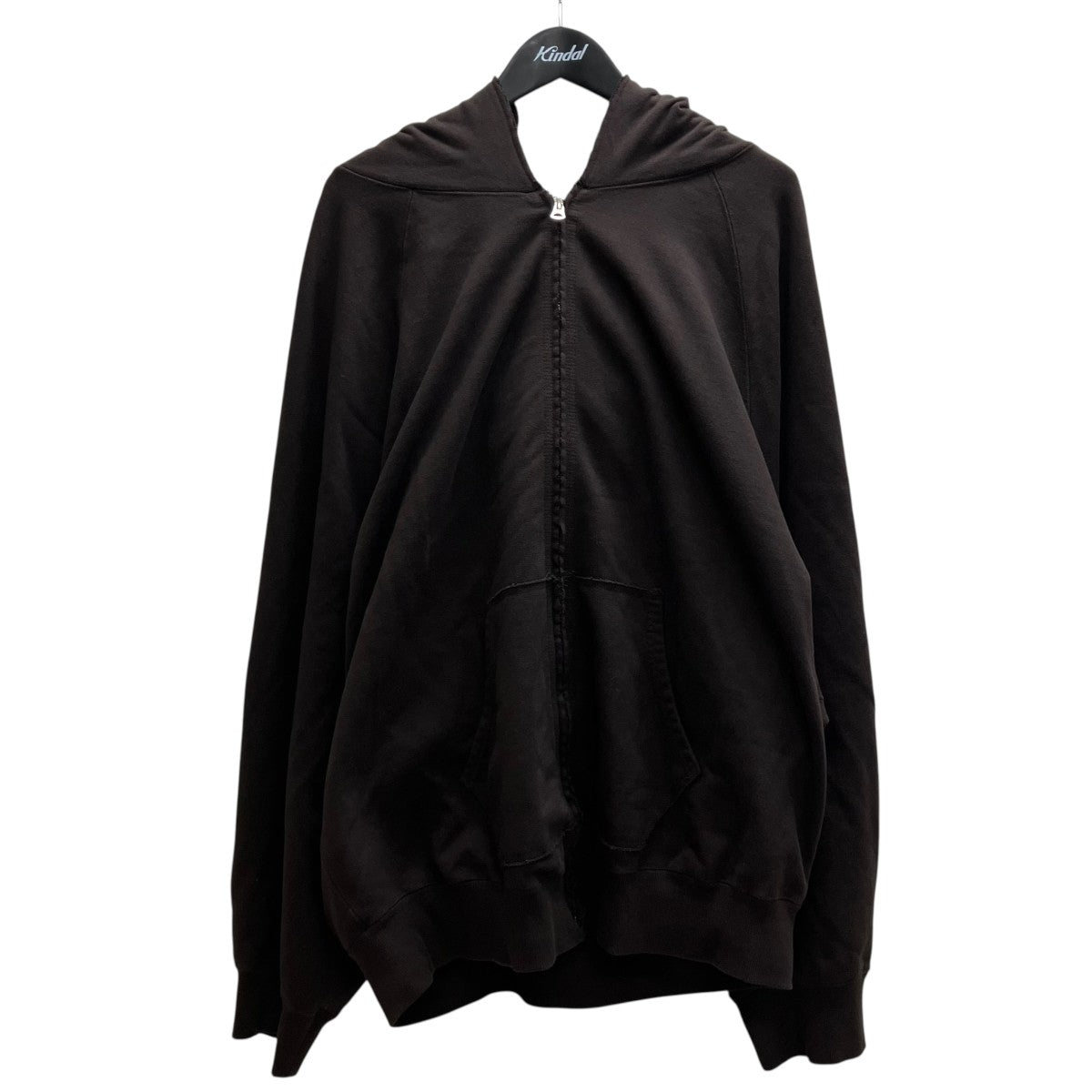 ANCELLM 25AW SWEAT HOODIE COAT BROWN ジップパーカー 古着・中古-1枚目のアイテム画像