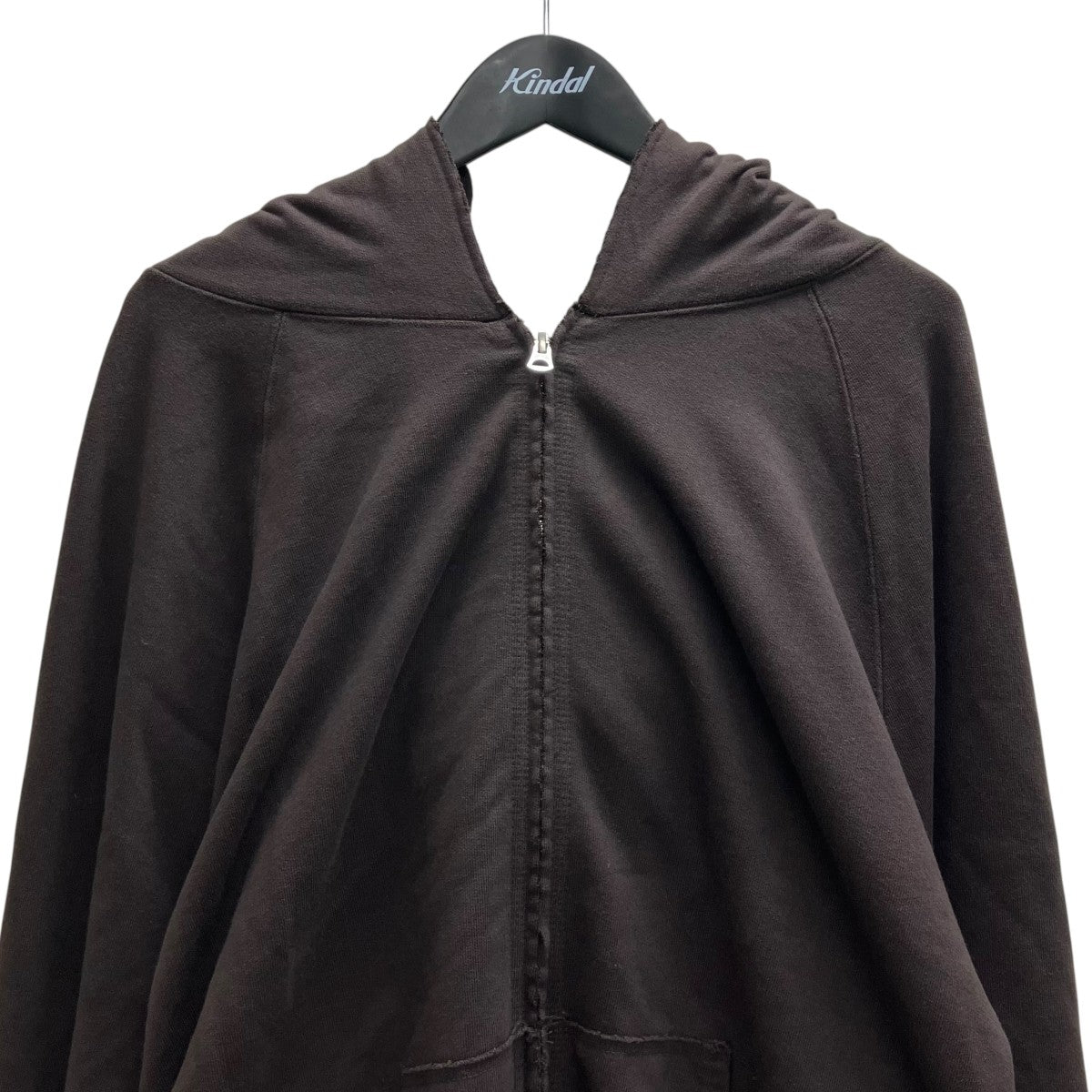 ANCELLM 25AW SWEAT HOODIE COAT BROWN ジップパーカー 古着・中古-3枚目のアイテム画像