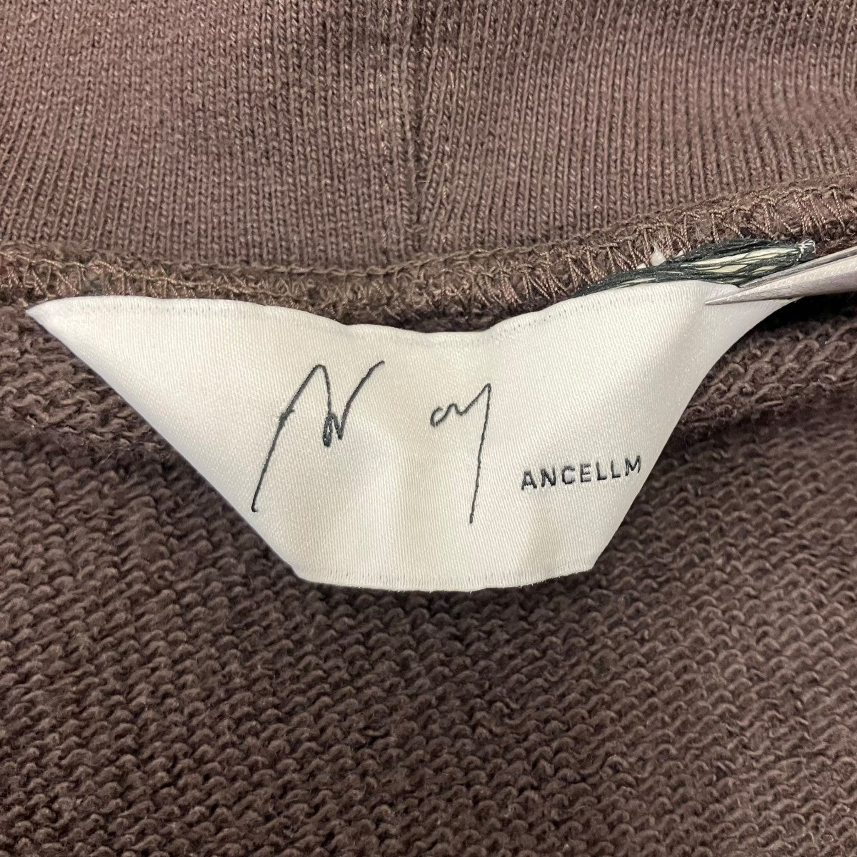 ANCELLM 25AW SWEAT HOODIE COAT BROWN ジップパーカー 古着・中古-9枚目のアイテム画像