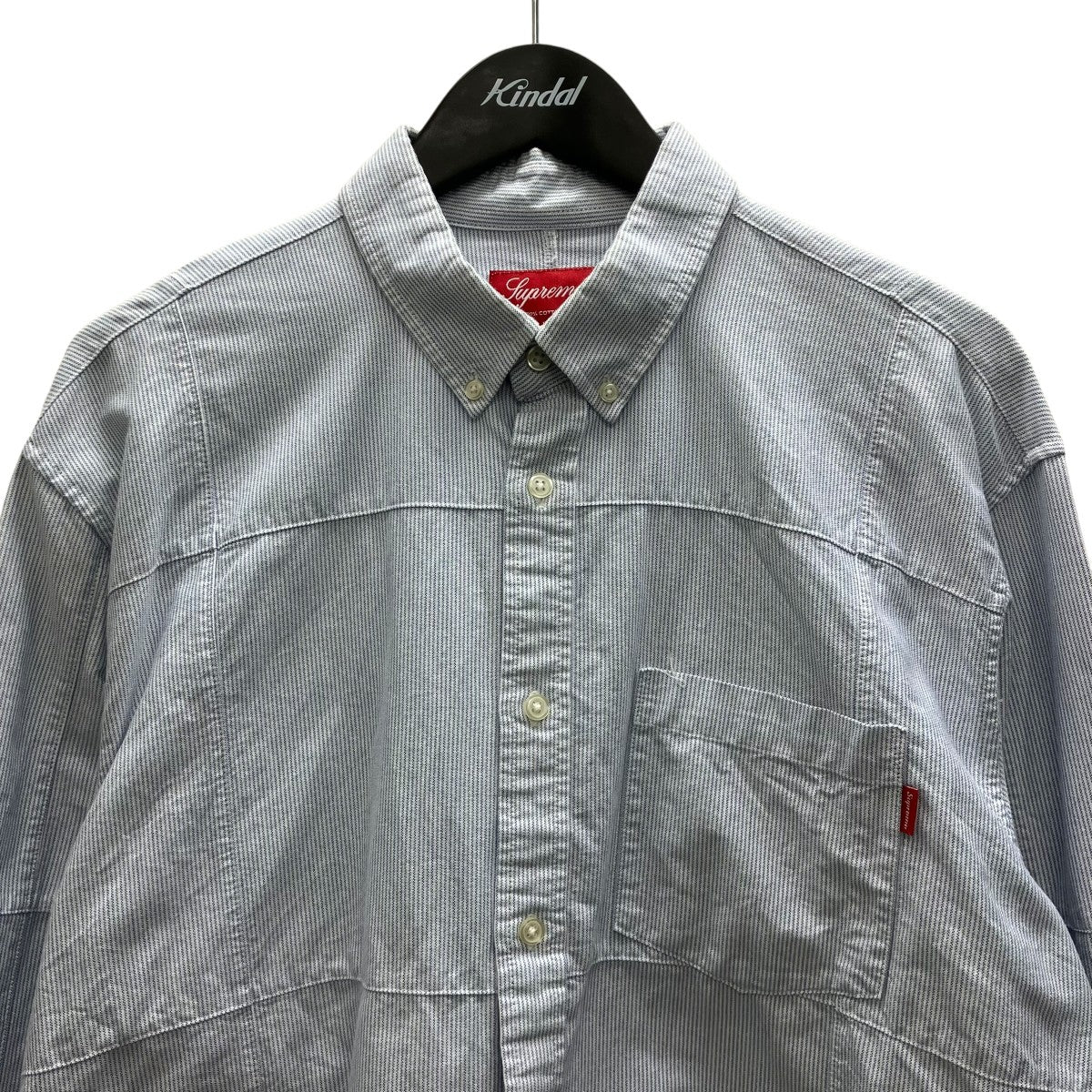 Supreme(シュプリーム) Patchwork Oxford Shirt長袖シャツ ブルー