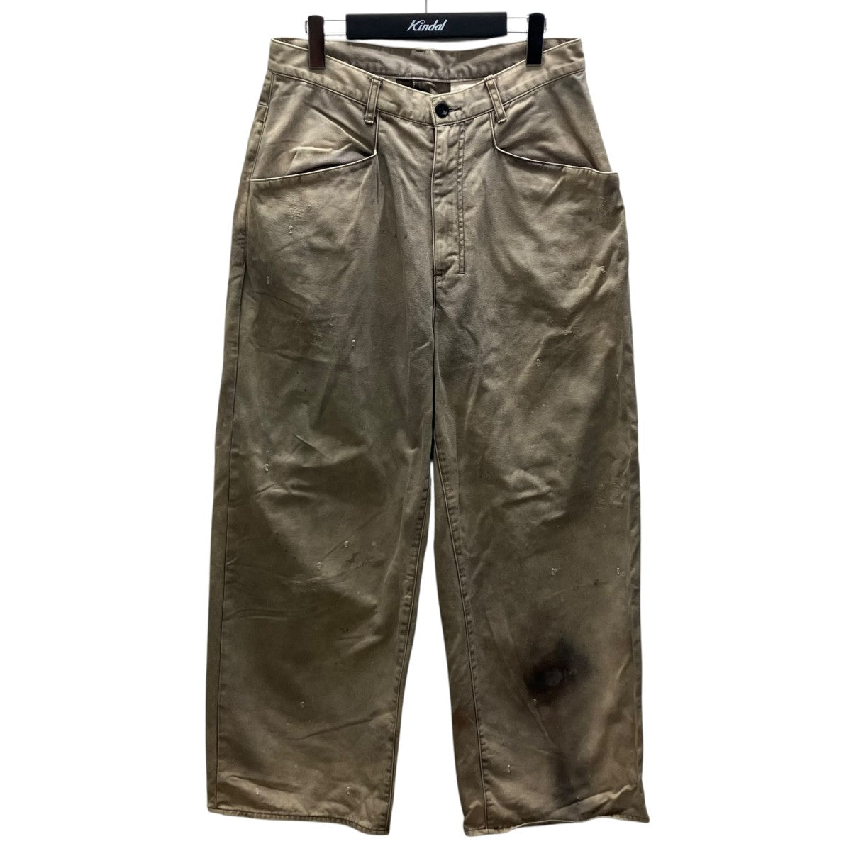 ANCELLM CHINO WIDE SLACKS ダメージ加工ワイドパンツ 古着・中古-1枚目のアイテム画像
