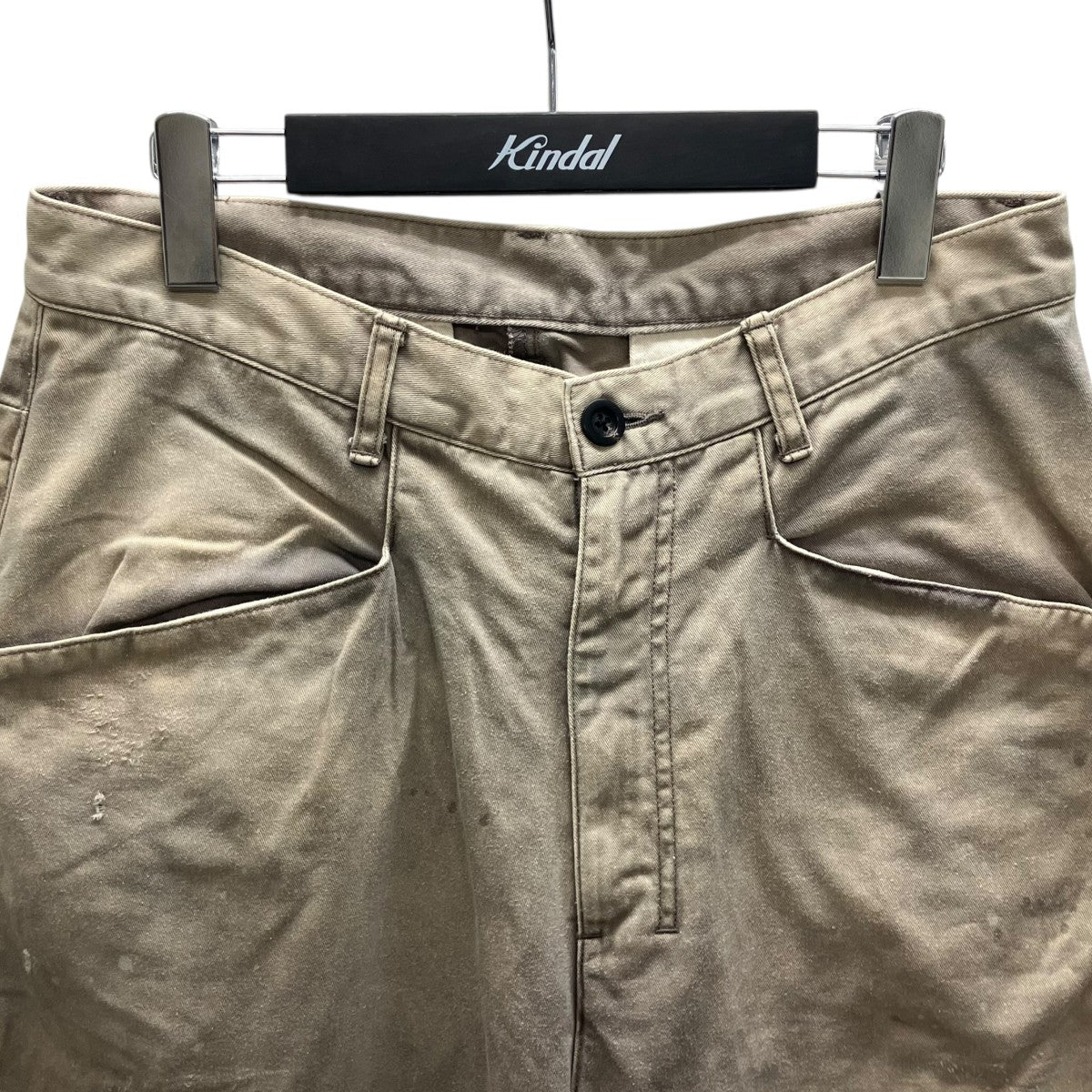 ANCELLM CHINO WIDE SLACKS ダメージ加工ワイドパンツ 古着・中古-2枚目のアイテム画像