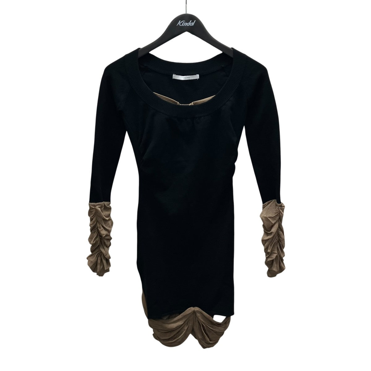 THE RED THREAD S sheer docked dress mini レイヤードブラウス 古着・中古-1枚目のアイテム画像