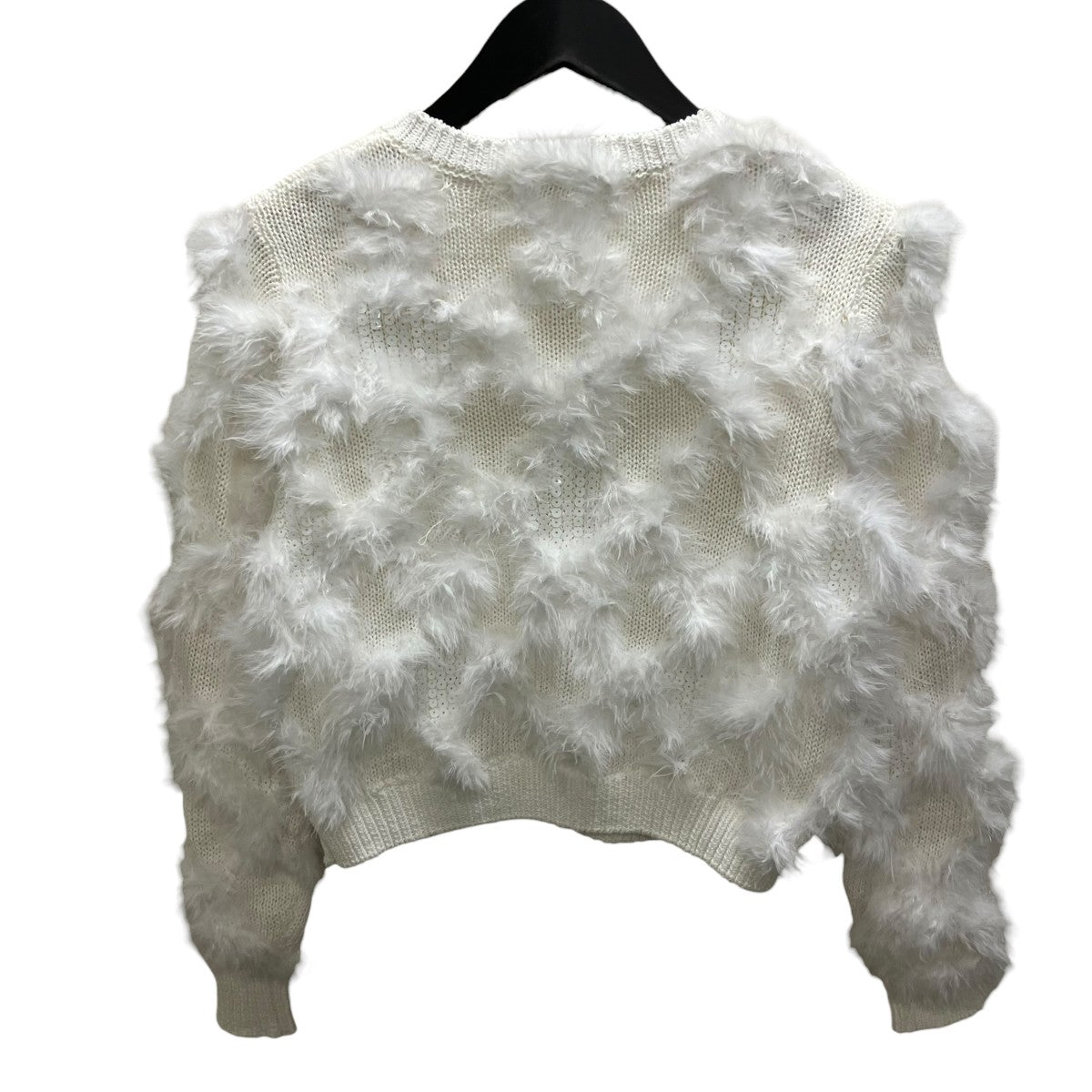 Feather fur cardigan ニットカーディガン