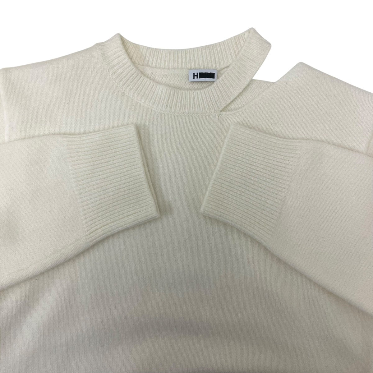 ウールカシミヤスリットニット