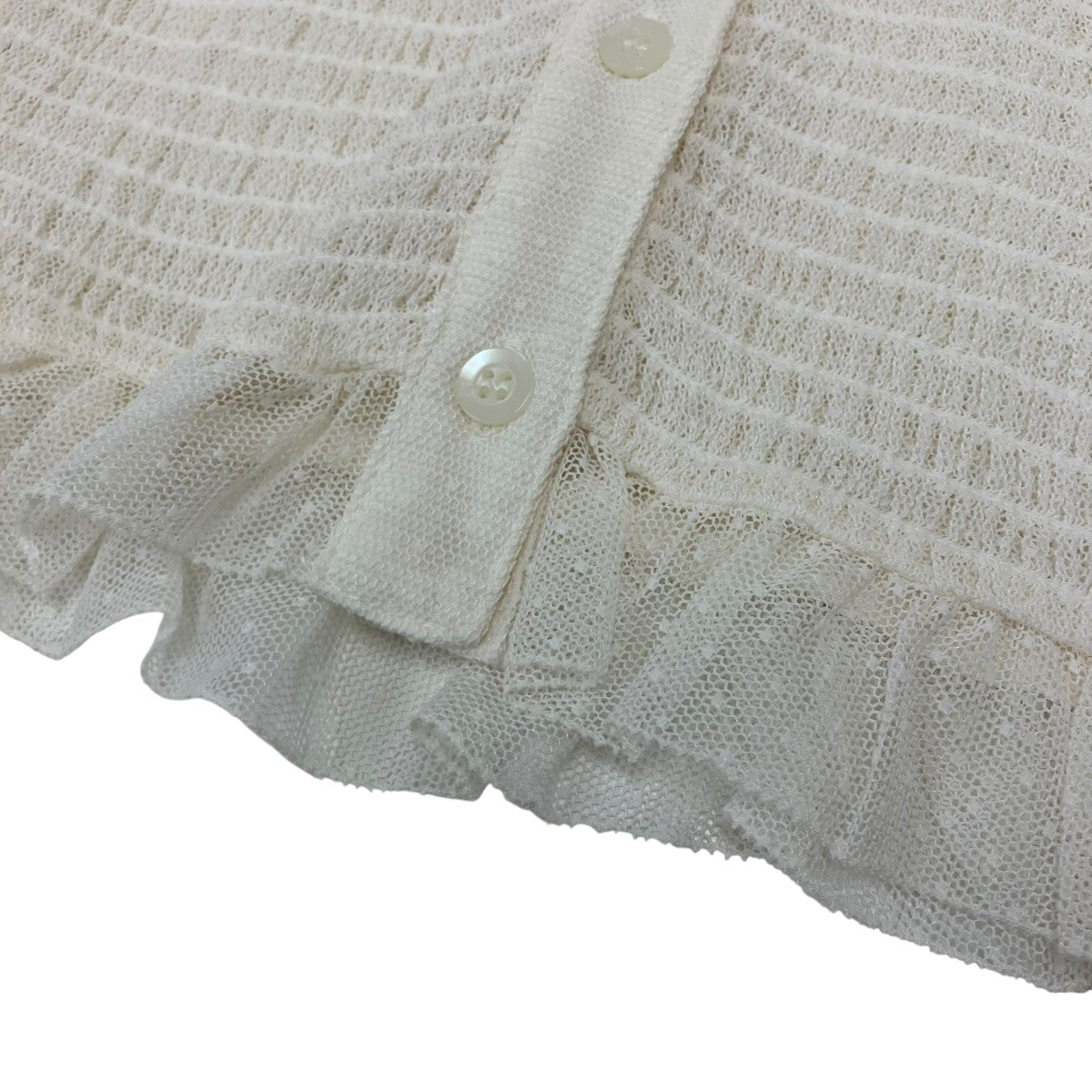 CLANE GATHERED MESH SHIRTS 長袖カットソー 古着・中古-6枚目のアイテム画像