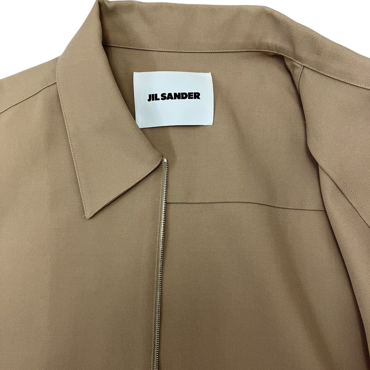 JIL SANDER 24AW SHARP WOOL GABARDINE SHIRT ウールギャバジン ジップアップ シャツジャケット 古着・中古-6枚目のアイテム画像