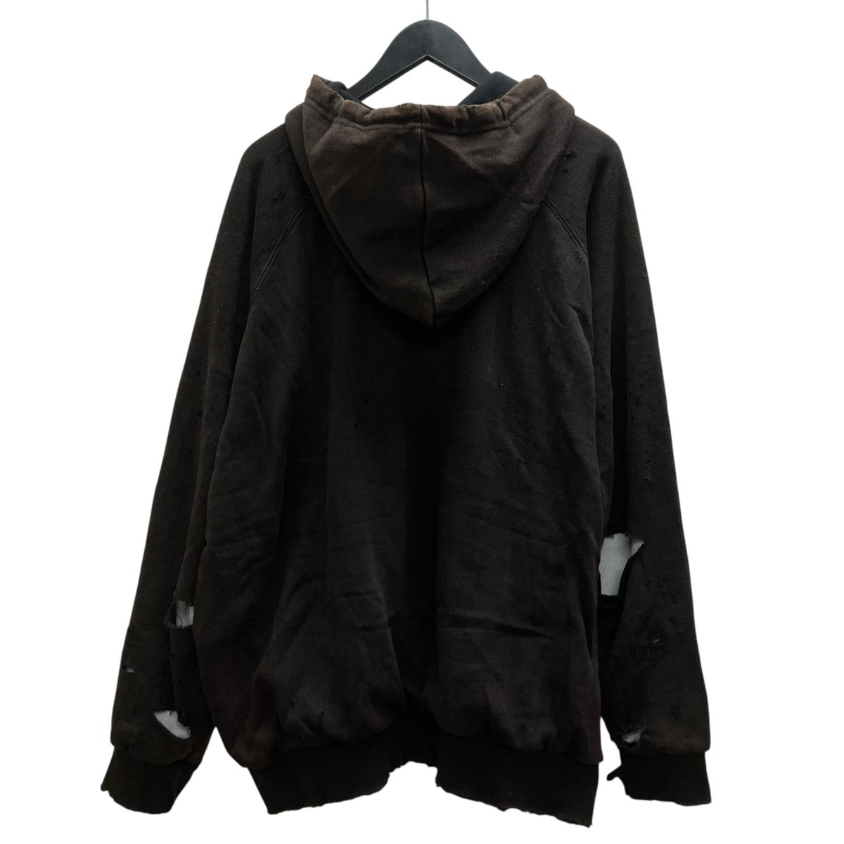 HARD DAMAGED INNER WAFFLE SWEAT PARKAダメージ加工ジップパーカー