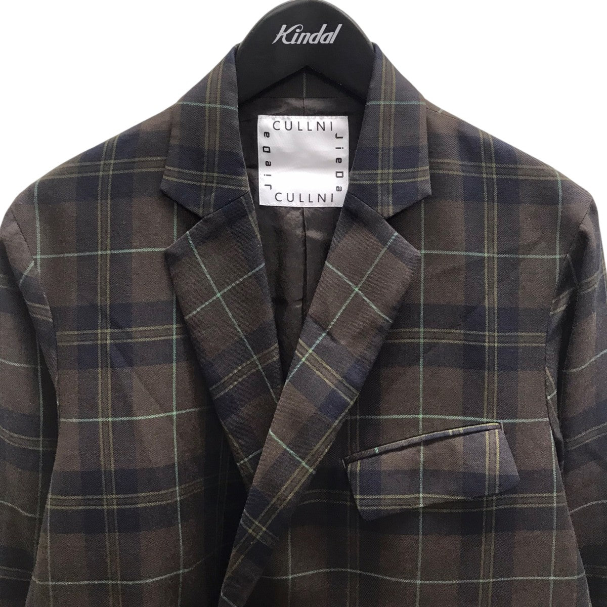 CULLNI×Jieda チェックテーラードジャケット 古着・中古-2枚目のアイテム画像